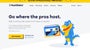 HostGator homepage featuring small bio and cartoon alligator mascot