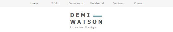 Website template design - logo outside menu