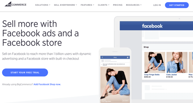 bigcommerce sell with facebook