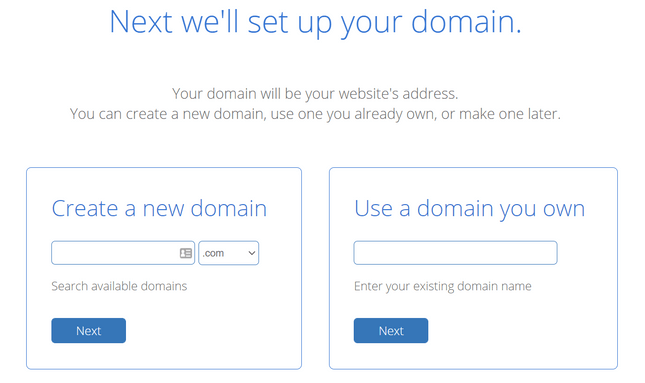 bluehost set up domain