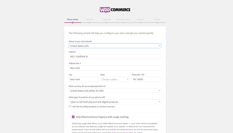 Adding business details to WooCommerce
