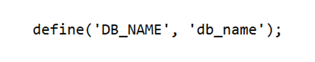 database name code
