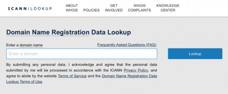 domain registration data lookup