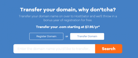 domain transfer homepage