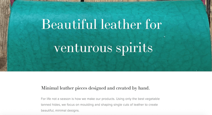 HDY Leather unique value proposition with turquoise leather image