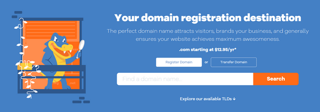 hostgator domain homepage