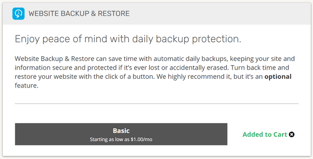 ipage backups and restores