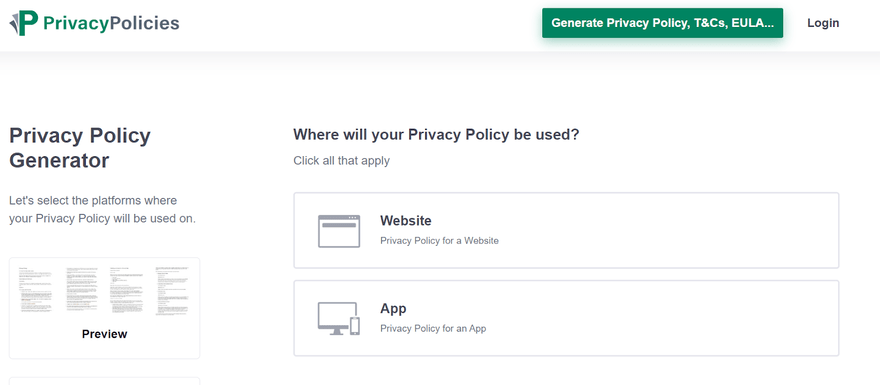 privacy policy generator example