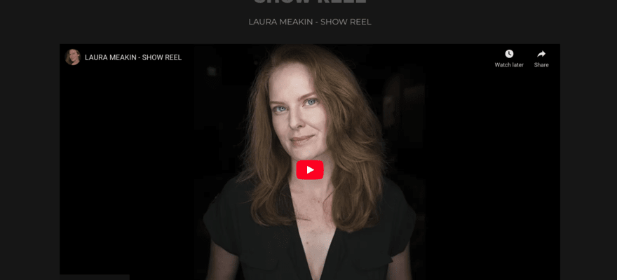Laura Meakin website show reel video