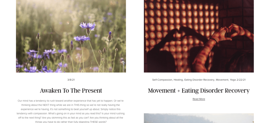 Lizzie Markson blog articles with images of purple flowers