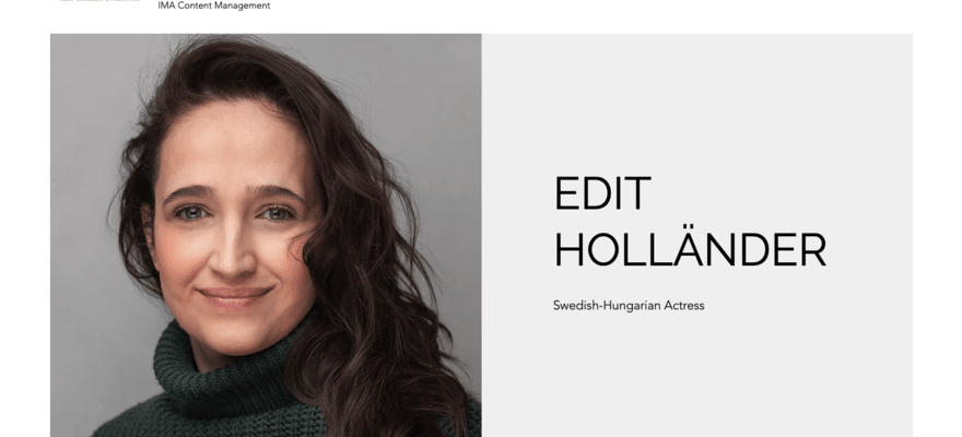 Edit Holländer home page actress headshot and name next to it