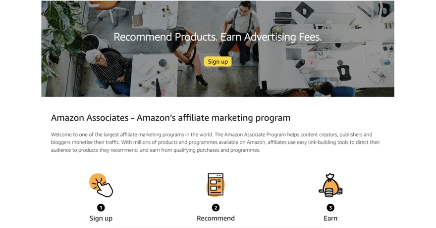 3 steps of how Amazon Affiliates works
