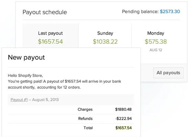 shopify payments finance dashboard