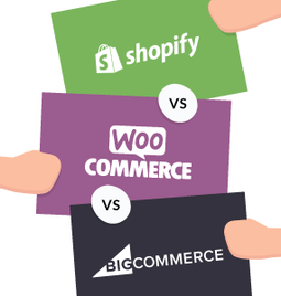 shopify vs woocommerce vs bigcommerce featured image