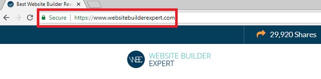 A domain name example and highlighted URL