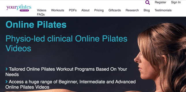 pilates website example